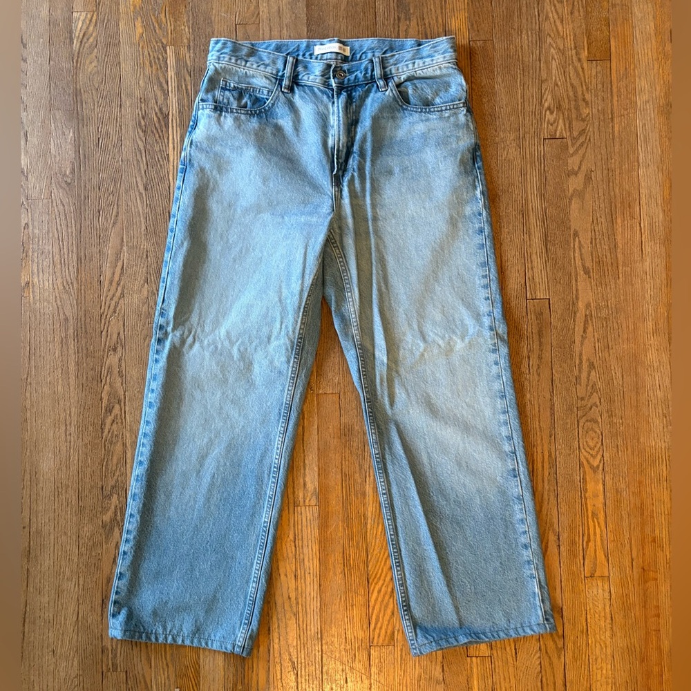JW ANDERSON Uniqlo Light Blue Wash Wide Leg Jeans